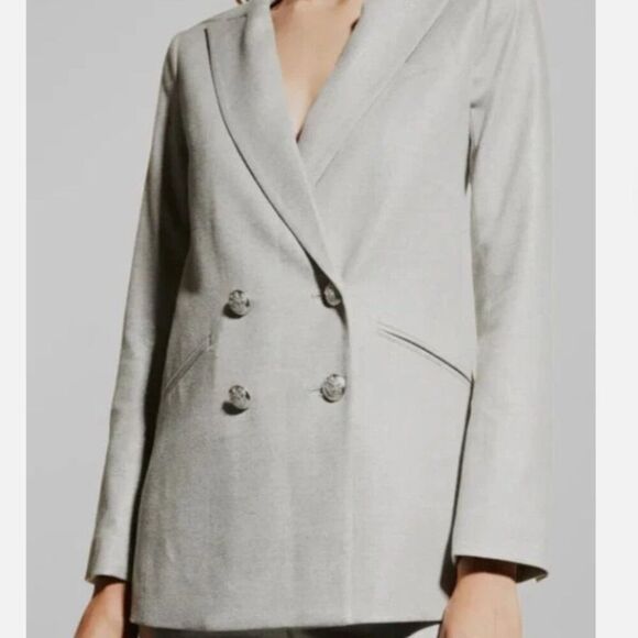 Veronica Beard Jackets & Blazers - $798 Veronica Beard Women's Silver Oria Double-Breasted Dickey Blazer Jacket 4